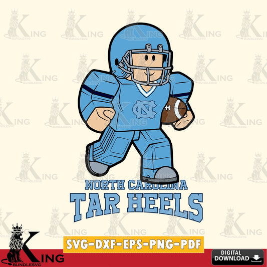 North Carolina Tar Heels Roblox Player Rugby SVG file , NCAA Cricut,  File cut , Digital Download , PDF File