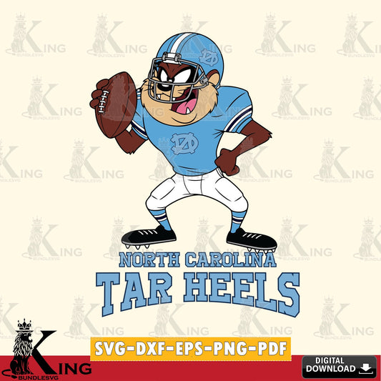 North Carolina Tar Heels Taz Football Player SVG file, Cut file  , Digital Download , Instant Download, Taz svg, NCAA svg