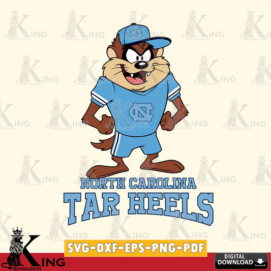 North Carolina Tar Heels Taz Standing Pose SVG file, Cut file  , Digital Download , Instant Download, Taz svg, NCAA svg