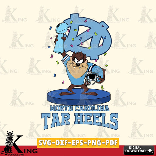 North Carolina Tar Heels Taz Trophy Podium SVG file, Cut file  , Digital Download , Instant Download, Taz svg, NCAA svg