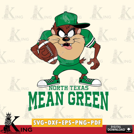 North Texas Mean Green Đồng phục bóng đá Taz SVG file, Cut file  , Digital Download , Instant Download, Taz svg, NCAA svg
