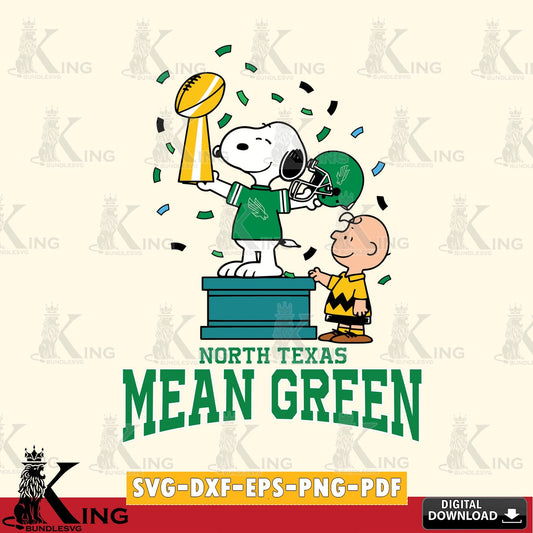 North Texas Mean Green Peanuts Winner SVG, Cricut, Cut file  , Digital Download , Instant Download, Peanuts svg, NCAA svg, Football svg, Sport svg