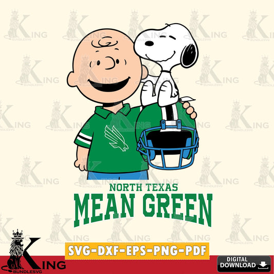 North Texas Mean Green Snoopy On Helmet SVG, Cricut, Cut file  , Digital Download , Instant Download, Peanuts svg, NCAA svg, Football svg, Sport svg