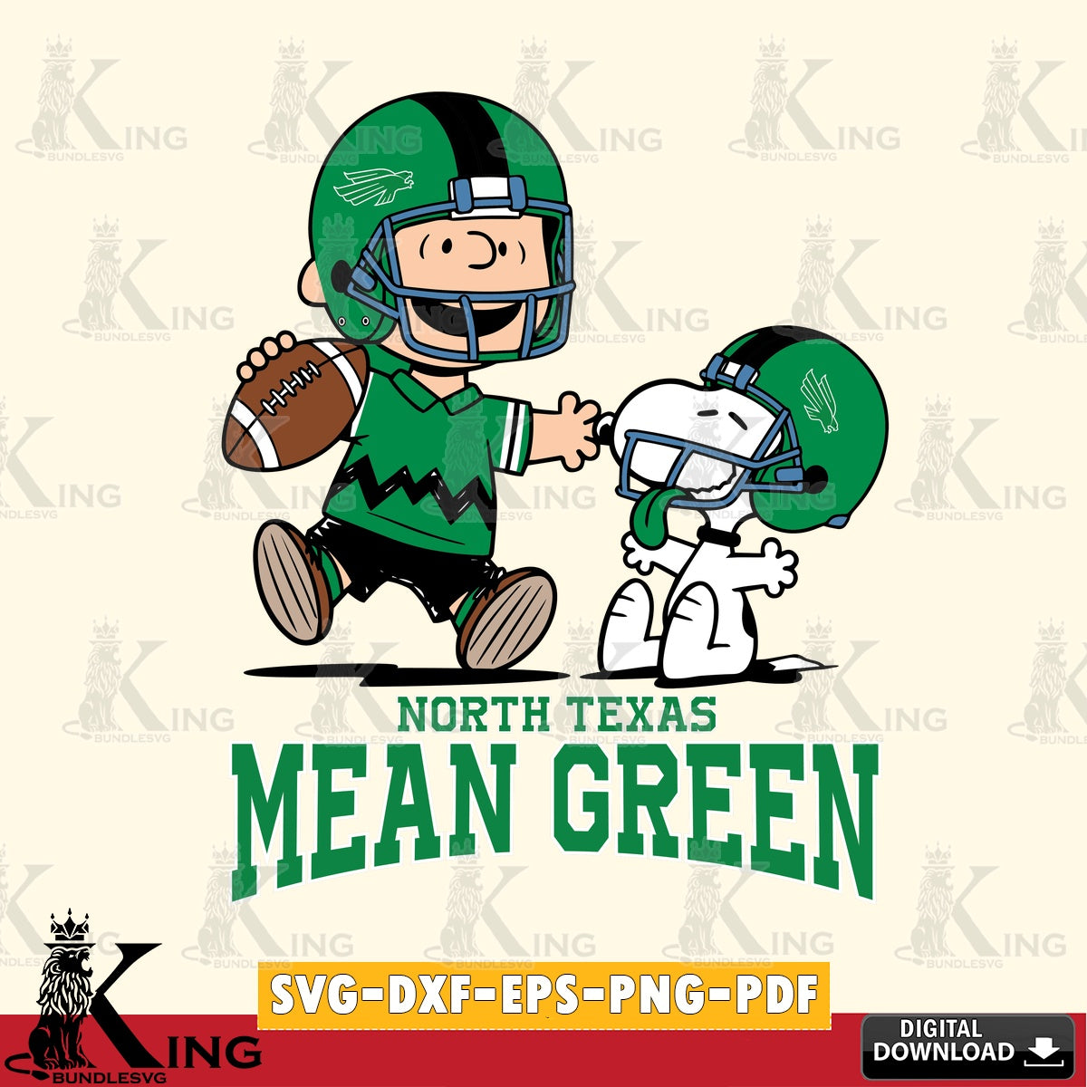 North Texas Mean Green Snoopy and Peanut Fun SVG, Cricut, Cut file  , Digital Download , Instant Download, Peanuts svg, NCAA svg, Football svg, Sport svg
