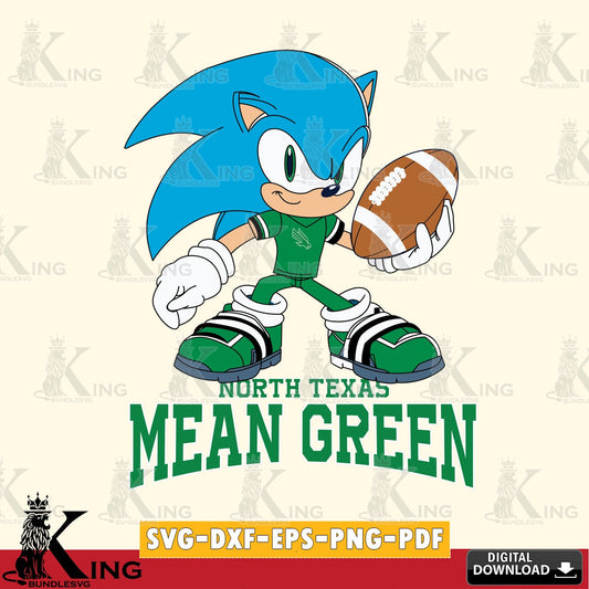 North Texas Mean Green Sonic Rugby SVG file, Vector , Digital Download , PDF File , Instant Download