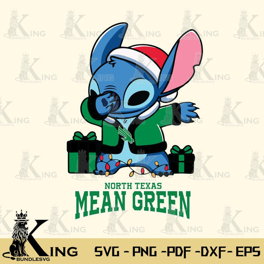 North Texas Mean Green Stitch Merry Christmas Svg Eps Dxf Png File, Digital Download