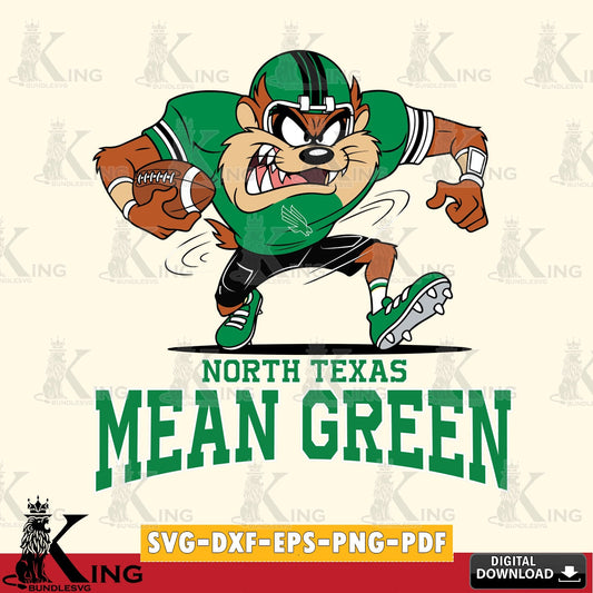 North Texas Mean Green Taz Football Helmet SVG file, Cut file  , Digital Download , Instant Download, Taz svg, NCAA svg
