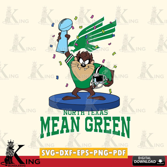 North Texas Mean Green Taz Trophy Podium SVG file, Cut file  , Digital Download , Instant Download, Taz svg, NCAA svg
