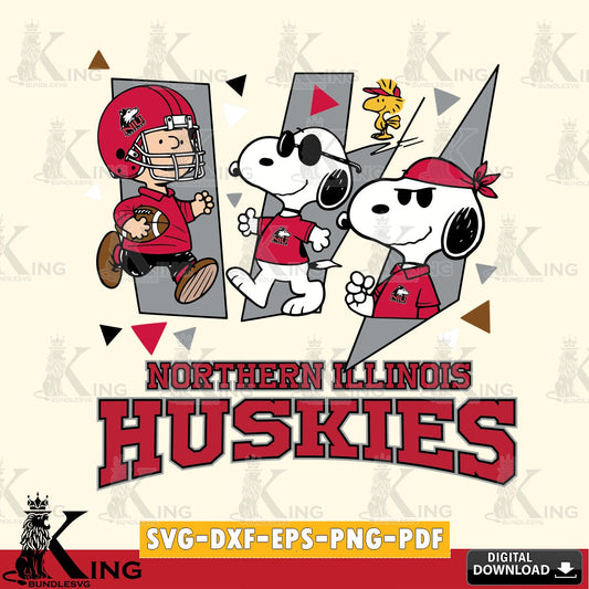 Northern Illinois Huskies Peanuts Joe Cool SVG, Cricut, Cut file  , Digital Download , Instant Download, Peanuts svg, NCAA svg, Football svg, Sport svg