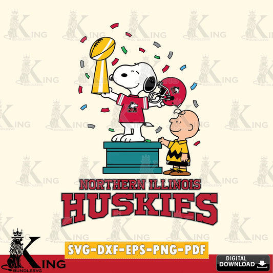 Northern Illinois Huskies Peanuts Winner SVG, Cricut, Cut file  , Digital Download , Instant Download, Peanuts svg, NCAA svg, Football svg, Sport svg