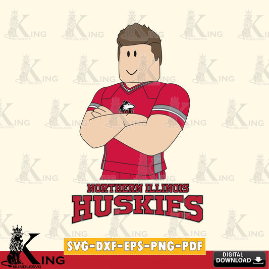 Northern Illinois Huskies Roblox Football SVG file , NCAA Cricut,  File cut , Digital Download , PDF File