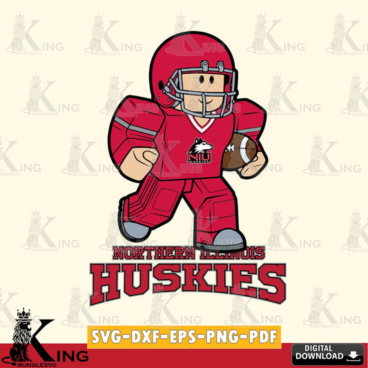 Northern Illinois Huskies Roblox Player Rugby SVG file , NCAA Cricut,  File cut , Digital Download , PDF File