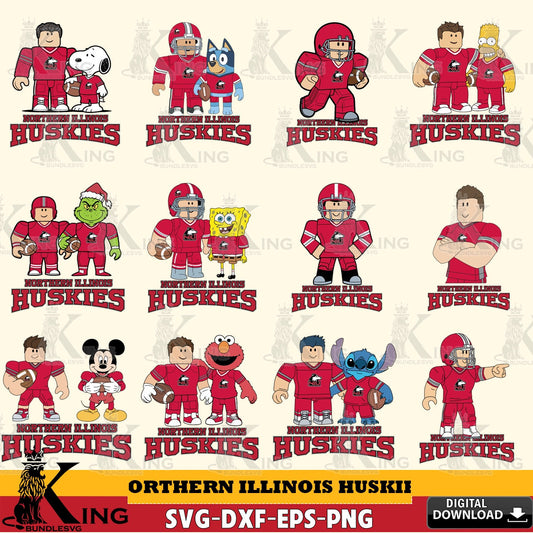 Northern Illinois Huskies Roblox With Friends football NCAA Bundle SVG file , NCAA Cricut,  File cut , Digital Download , PDF File