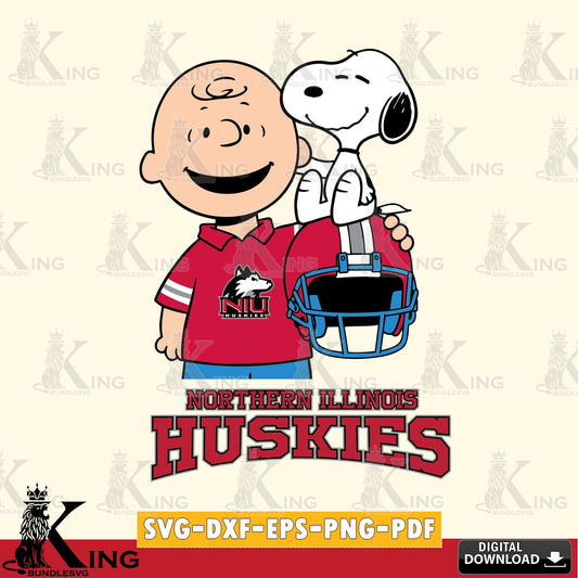 Northern Illinois Huskies Snoopy On Helmet SVG, Cricut, Cut file  , Digital Download , Instant Download, Peanuts svg, NCAA svg, Football svg, Sport svg