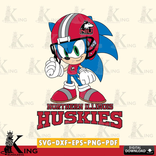 Northern Illinois Huskies Sonic Football Mascot SVG file, Vector , Digital Download , PDF File , Instant Download