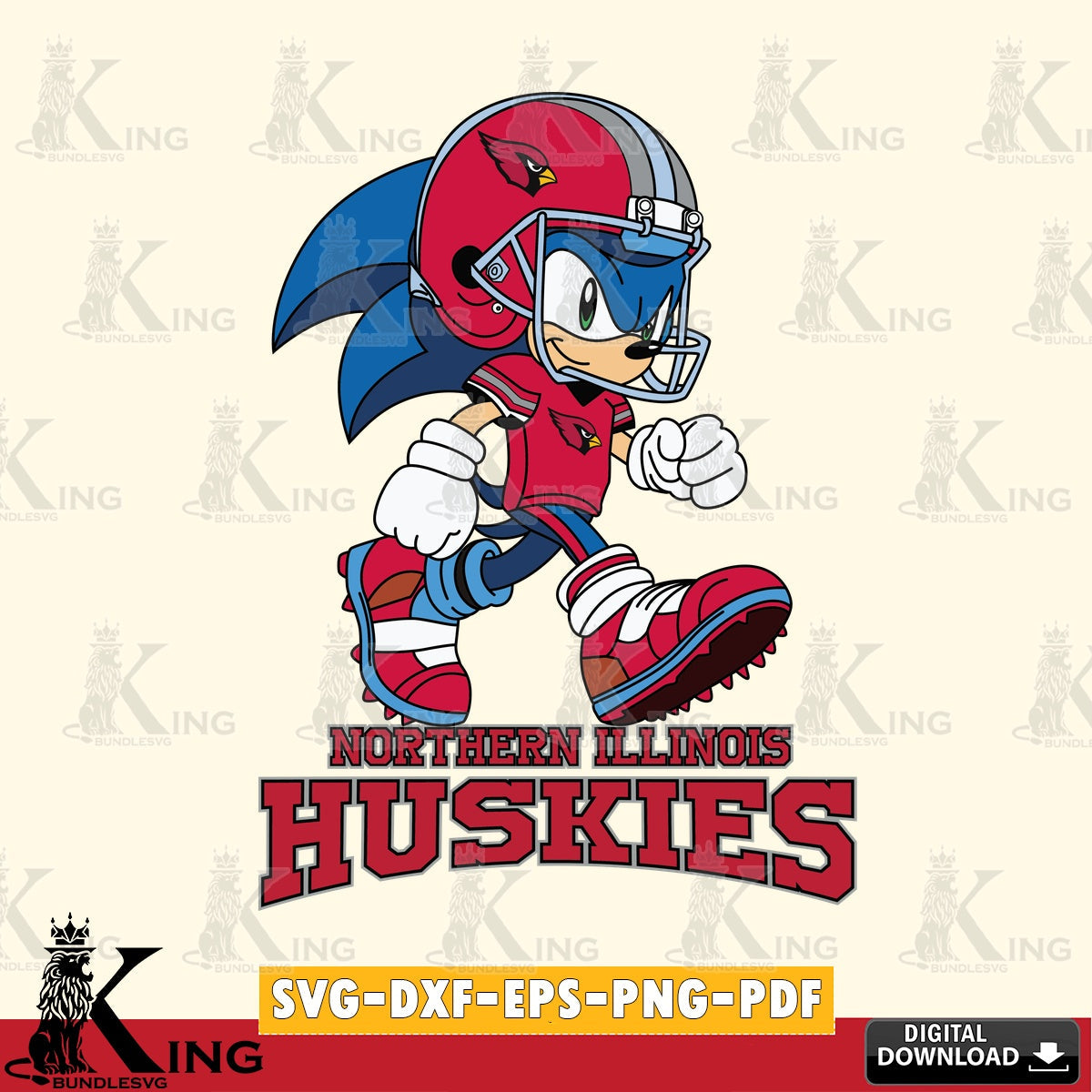 Northern Illinois Huskies Sonic Ready Football SVG file, Vector , Digital Download , PDF File , Instant Download