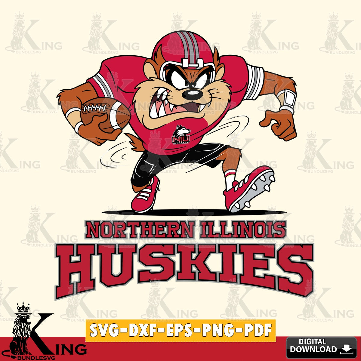 Northern Illinois Huskies Taz Football Helmet SVG file, Cut file  , Digital Download , Instant Download, Taz svg, NCAA svg