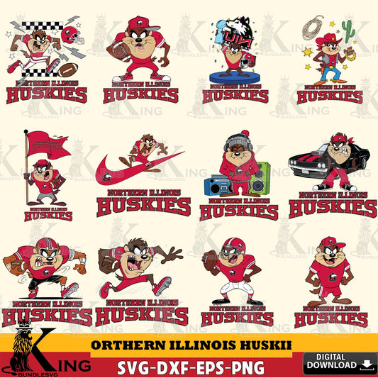 Northern Illinois Huskies Taz Football NCAA Bundle SVG file, Cut file  , Digital Download , Instant Download, Taz svg, NCAA svg