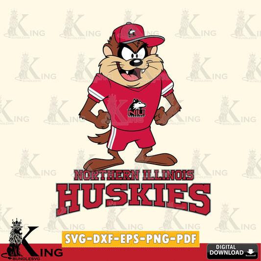 Northern Illinois Huskies Taz Standing Pose SVG file, Cut file  , Digital Download , Instant Download, Taz svg, NCAA svg