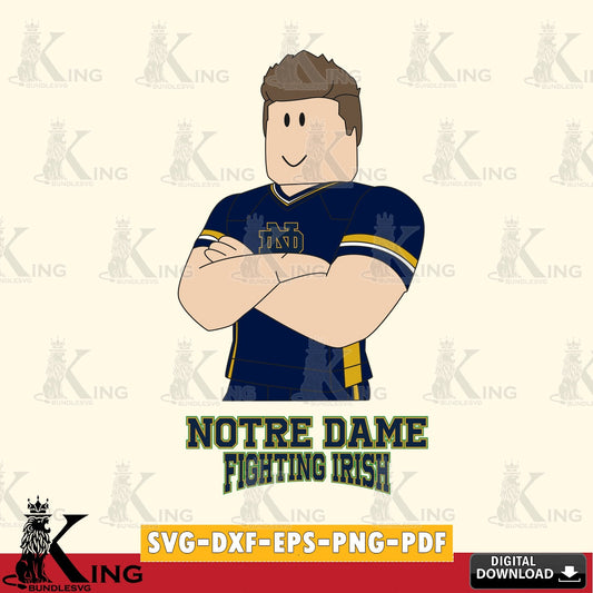 Notre Dame Fighting Irish Roblox Football SVG file , NCAA Cricut,  File cut , Digital Download , PDF File