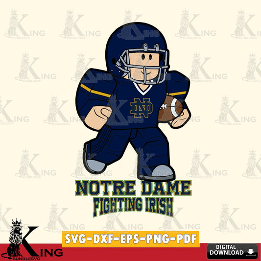 Notre Dame Fighting Irish Roblox Player Rugby SVG file , NCAA Cricut,  File cut , Digital Download , PDF File