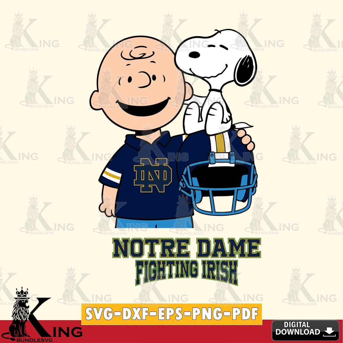 Notre Dame Fighting Irish Snoopy On Helmet SVG, Cricut, Cut file  , Digital Download , Instant Download, Peanuts svg, NCAA svg, Football svg, Sport svg