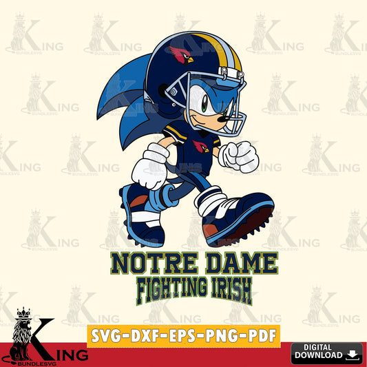 Notre Dame Fighting Irish Sonic Ready Football SVG file, Vector , Digital Download , PDF File , Instant Download