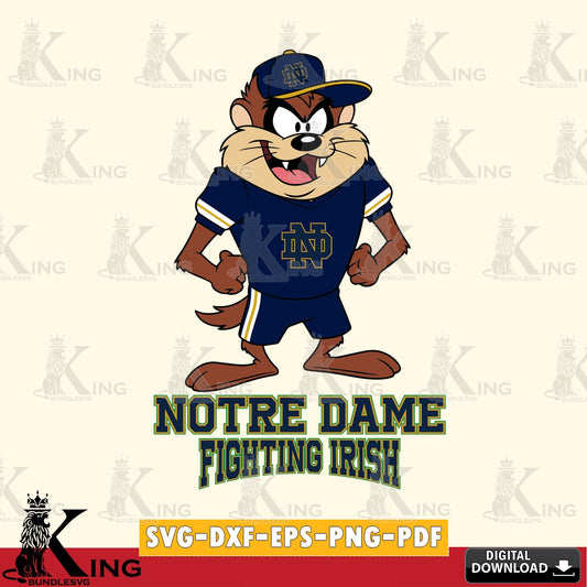 Notre Dame Fighting Irish Taz Standing Pose SVG file, Cut file  , Digital Download , Instant Download, Taz svg, NCAA svg