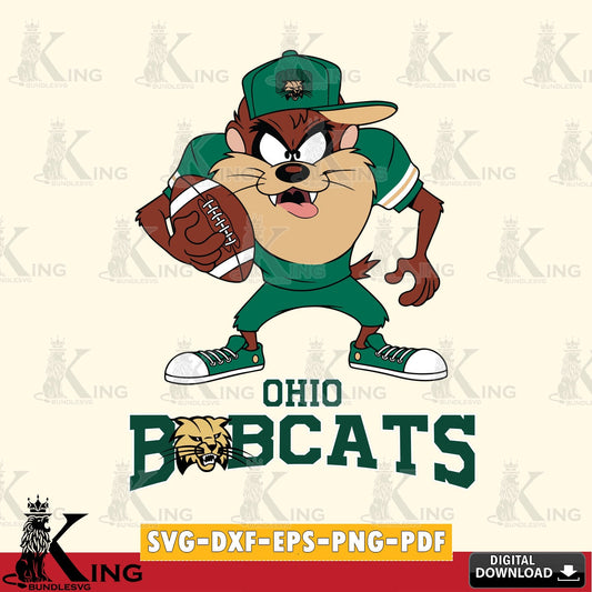 Ohio Bobcats Đồng phục bóng đá Taz SVG file, Cut file  , Digital Download , Instant Download, Taz svg, NCAA svg