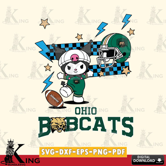 Ohio Bobcats Kuromi Game Day SVG file, Cricut, Cut file  , Digital Download , Instant Download, Sanrio svg, Clipart