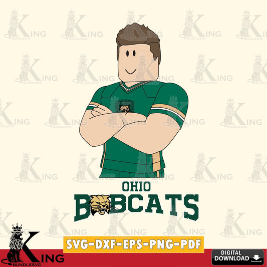 Ohio Bobcats Roblox Football SVG file , NCAA Cricut,  File cut , Digital Download , PDF File