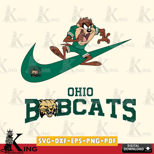 Ohio Bobcats Taz Football Nike SVG file, Cut file  , Digital Download , Instant Download, Taz svg, NCAA svg