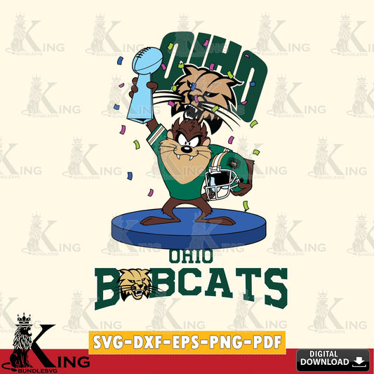 Ohio Bobcats Taz Trophy Podium SVG file, Cut file  , Digital Download , Instant Download, Taz svg, NCAA svg