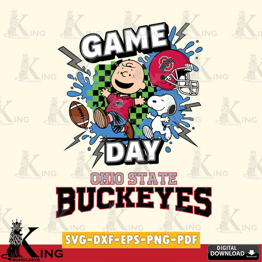 Ohio State Buckeyes Game Day Peanuts SVG, Cricut, Cut file  , Digital Download , Instant Download, Peanuts svg, NCAA svg, Football svg, Sport svg