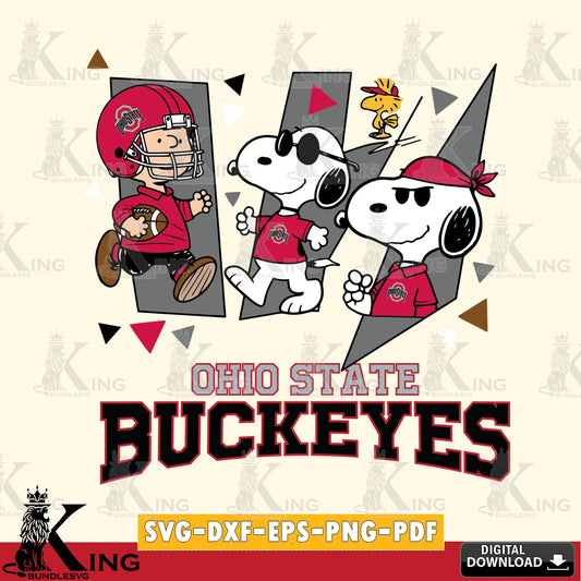 Ohio State Buckeyes Peanuts Joe Cool SVG, Cricut, Cut file  , Digital Download , Instant Download, Peanuts svg, NCAA svg, Football svg, Sport svg
