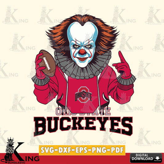 Stylish representation of Ohio State Buckeyes Pennywise player football, vector illustration for POD merchandise and apparel
