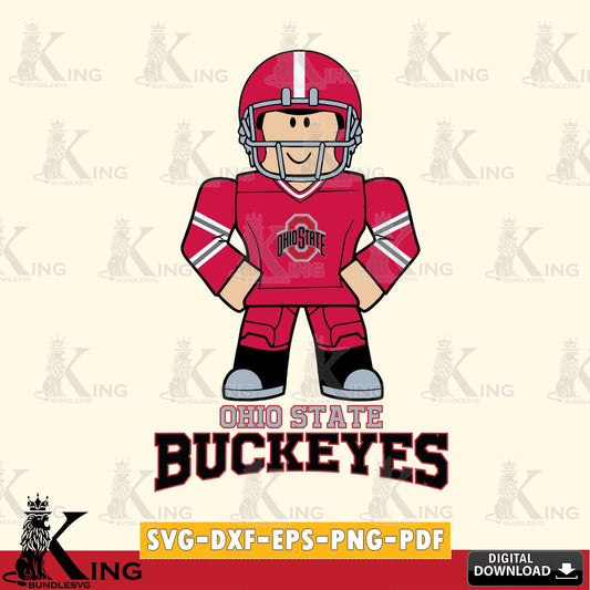 Ohio State Buckeyes Roblox Cool Football SVG file , NCAA Cricut,  File cut , Digital Download , PDF File