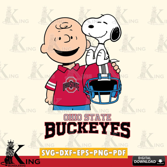 Ohio State Buckeyes Snoopy On Helmet SVG, Cricut, Cut file  , Digital Download , Instant Download, Peanuts svg, NCAA svg, Football svg, Sport svg