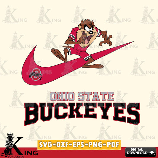 Ohio State Buckeyes Taz Football Nike SVG file, Cut file  , Digital Download , Instant Download, Taz svg, NCAA svg