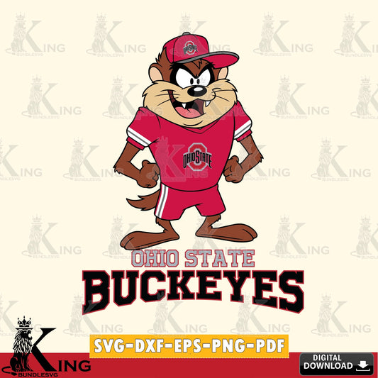 Ohio State Buckeyes Taz Standing Pose SVG file, Cut file  , Digital Download , Instant Download, Taz svg, NCAA svg