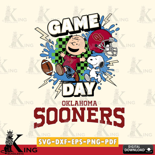 Oklahoma Sooners Game Day Peanuts SVG, Cricut, Cut file  , Digital Download , Instant Download, Peanuts svg, NCAA svg, Football svg, Sport svg