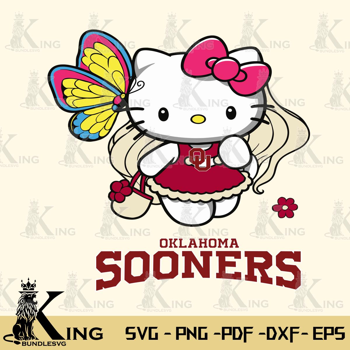 Oklahoma Sooners Kitty Cartoon Svg Eps Dxf Png File, Digital Download