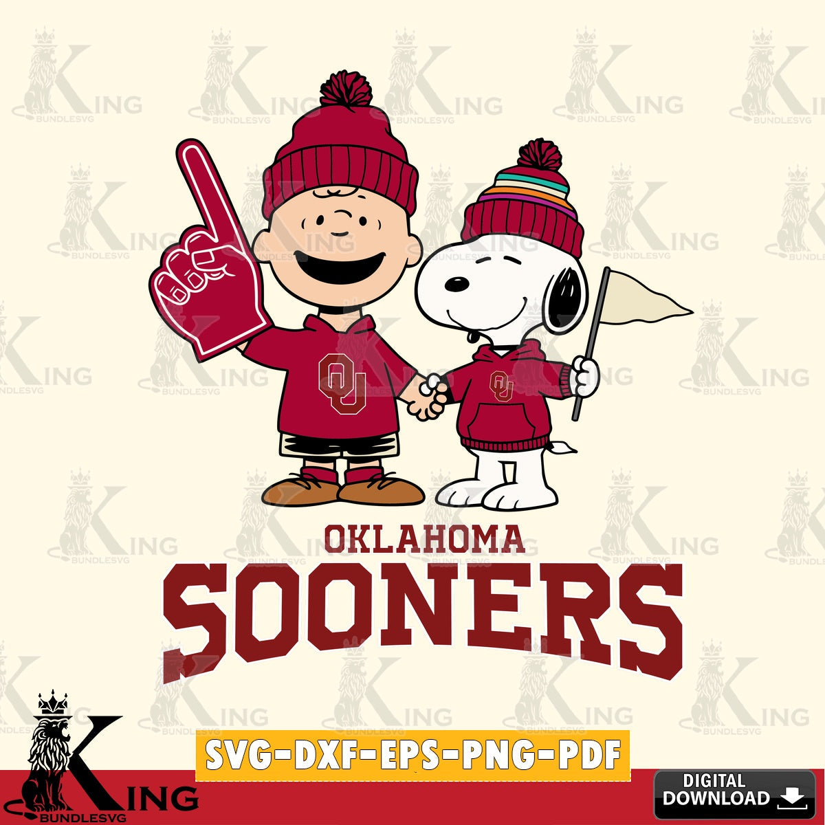 Oklahoma Sooners Peanuts Fan Gear SVG, Cricut, Cut file  , Digital Download , Instant Download, Peanuts svg, NCAA svg, Football svg, Sport svg