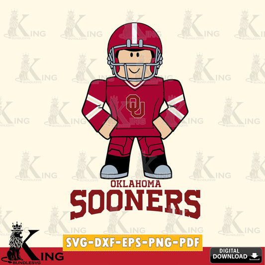 Oklahoma Sooners Roblox Cool Football SVG file , NCAA Cricut,  File cut , Digital Download , PDF File