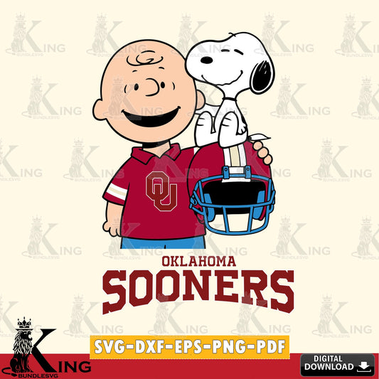Oklahoma Sooners Snoopy On Helmet SVG, Cricut, Cut file  , Digital Download , Instant Download, Peanuts svg, NCAA svg, Football svg, Sport svg