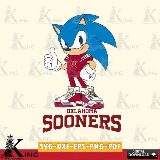 Oklahoma Sooners Sonic Like Football SVG file, Vector , Digital Download , PDF File , Instant Download