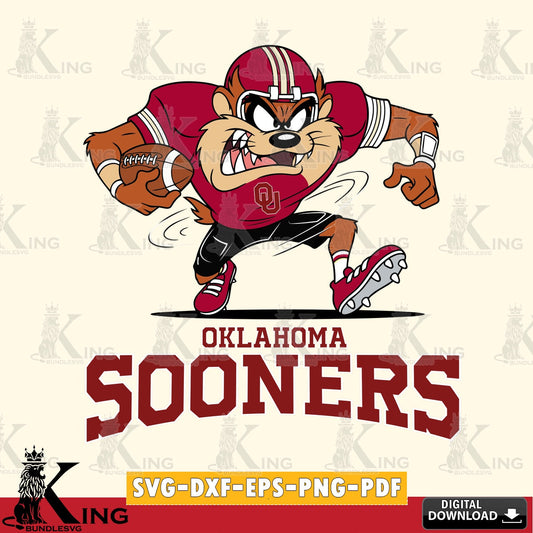 Oklahoma Sooners Taz Football Helmet SVG file, Cut file  , Digital Download , Instant Download, Taz svg, NCAA svg