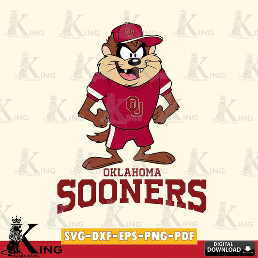 Oklahoma Sooners Taz Standing Pose SVG file, Cut file  , Digital Download , Instant Download, Taz svg, NCAA svg