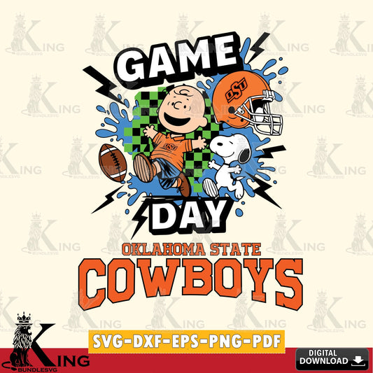 Oklahoma State Cowboys Game Day Peanuts SVG, Cricut, Cut file  , Digital Download , Instant Download, Peanuts svg, NCAA svg, Football svg, Sport svg
