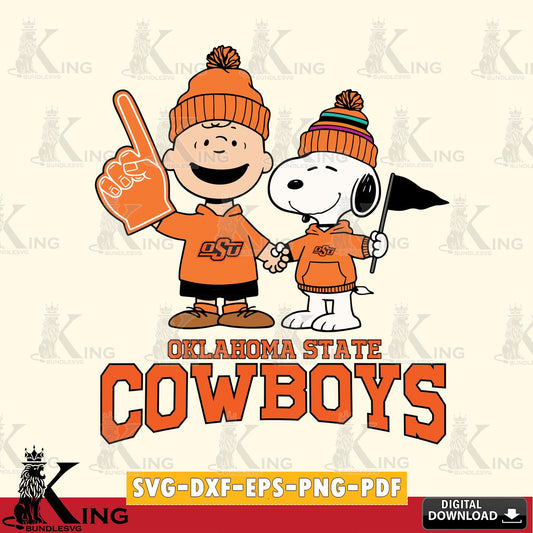 Oklahoma State Cowboys Peanuts Fan Gear SVG, Cricut, Cut file  , Digital Download , Instant Download, Peanuts svg, NCAA svg, Football svg, Sport svg